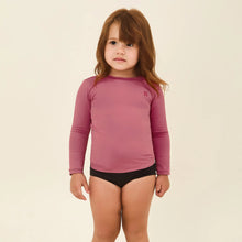 Load image into Gallery viewer, Baby long sleeve swim top mauve UPF50+
