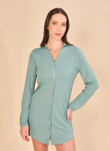 Load image into Gallery viewer, Women's beach shirtdress Copenhagen water green UPF50+