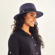 Load image into Gallery viewer, Image 04: Uv Line Panama Hat Hat Shanghai Imp Uni Navy Blue Upf50+