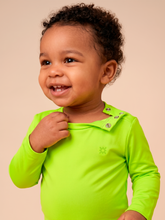 Load image into Gallery viewer, Image 04: Baby's Long Sleeve Rash Guard — Fluoro Yellow, UPF50+