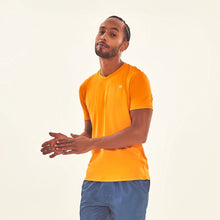 Load image into Gallery viewer, Model Front: Uv Line T-Shirt For Men T-Shirt Sport Fit Orange Upf50+