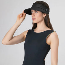 Load image into Gallery viewer, Model Front: Uv Line Visor Visor Leblon Black Upf50+