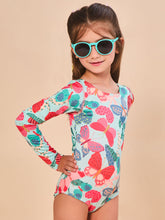 Load image into Gallery viewer, Image 02: Uv Line Girl's One-Piece Swimsuit Girl Borboletinha Upf50+