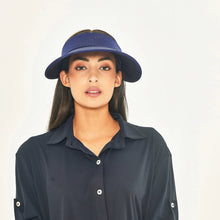 Load image into Gallery viewer, Women's sun visor Grecia Fit navy UPF50+