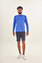 Load image into Gallery viewer, Men's long sleeve UV swim shirt UVPRO Brasil cobalt blue UPF50+