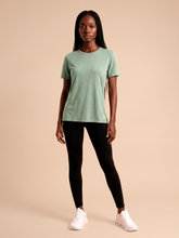 Load image into Gallery viewer, Model Front: Women's Rash Guard — Green, UPF50+