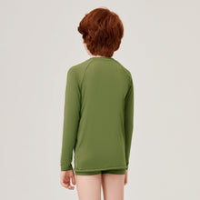 Load image into Gallery viewer, Model Back: Uv Line Rash Guard Longsleeve Uvrpo Inf Verde Militar Upf50+