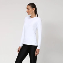 Load image into Gallery viewer, Image 02: Uv Line Rash Guard Women Fpu50+ Uvpro Long Sleeve T-Shirt White Uv