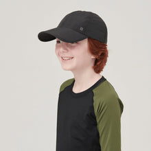 Load image into Gallery viewer, Image 02: Kids' Cap Colors — Black UPF50+