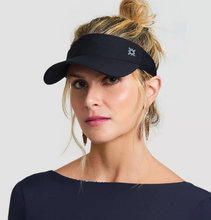 Load image into Gallery viewer, Model Front: Uv Line Visor Visor Athletic Dry Fem Black Upf50+