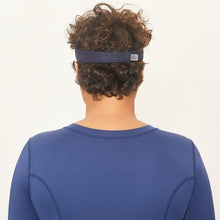 Load image into Gallery viewer, Model Back: Uv Line Visor Visor Athletic Dry Fem Navy Blue Upf50+