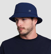 Load image into Gallery viewer, Model Front: Hat Toronto Colors Masc Navy Blue UPF50+