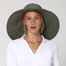 Load image into Gallery viewer, Model Front: Hat Beverly Hills i18 Fem Green Militar UPF50+