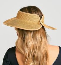 Load image into Gallery viewer, Model Back: Uv Line Visor Visor Siena Imp Fem Wheat Upf50+