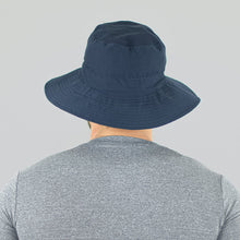 Load image into Gallery viewer, Model Back: Men's Bucket Hat Australia — Navy Blue/Lead UPF50+