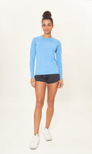 Load image into Gallery viewer, Men's long sleeve UV swim shirt UV X Pro light blue UPF50+