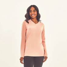 Load image into Gallery viewer, Women's long sleeve rash vest sport fit solar rose UPF50+