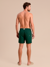 Load image into Gallery viewer, Model Back: Men's Board Shorts — Military Green, UPF50+