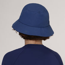 Load image into Gallery viewer, Model Back: Uv Line Bucket Hat Hat Basic Kids Inf Navy Blue Upf50+