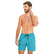 Load image into Gallery viewer, Model Front: Men's Swim Shorts Lucca — Aquamarine UPF50+