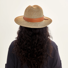 Load image into Gallery viewer, Model Back: Uv Line Fedora Hat Hat Giovana Imp Fem Mescla Upf50+
