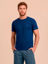 Load image into Gallery viewer, Model Front: Men's Sun T-Shirt — Cobalt Blue, UPF50+
