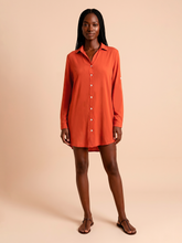 Load image into Gallery viewer, Model Front: Shirtdress Copenhagen Pitanga UPF50+
