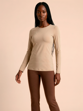 Load image into Gallery viewer, Gallery: Longsleeve Fem New Fit Sand UPF50+
