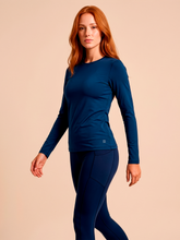 Load image into Gallery viewer, Image 03: Women's Long Sleeve Rash Guard — Cobalt Blue, UPF50+

