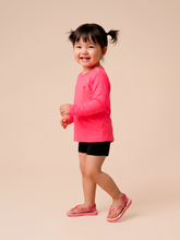 Load image into Gallery viewer, Image 03: Baby's Long Sleeve Rash Guard — Fluoro Pink, UPF50+
