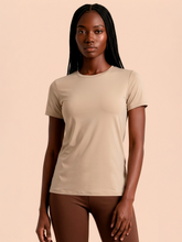 Load image into Gallery viewer, Gallery: T-Shirt Fem New Fit Fem Sand UPF50+
