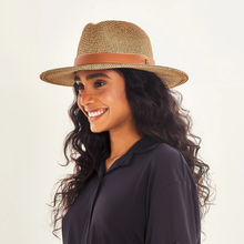 Load image into Gallery viewer, Image 02: Uv Line Fedora Hat Hat Giovana Imp Fem Mescla Upf50+
