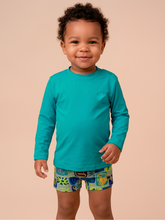 Load image into Gallery viewer, Gallery: Baby's Long Sleeve Rash Guard — Sea Green, UPF50+
