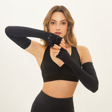 Load image into Gallery viewer, Extra Long Gloves Black UPF50+
