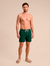 Load image into Gallery viewer, Model Front: Men's Board Shorts — Military Green, UPF50+

