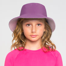 Load image into Gallery viewer, Image 02: Uv Line Floppy Hat Chapeu California Inf Rosa Bebe Framboesa Upf50+
