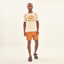 Load image into Gallery viewer, Model Front: Uv Line Fitness Top T-Shirt Solar Off White Upf50+
