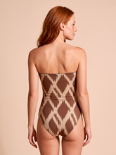 Load image into Gallery viewer, Model Back: Swimsuit Bandeau Diamond UPF50+
