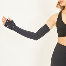 Load image into Gallery viewer, Extra Long Gloves Black UPF50+
