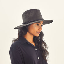 Load image into Gallery viewer, Saint Germain Floppy Hat - Black - UPF50+
