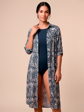 Load image into Gallery viewer, Gallery: Midi Beach Shirt — Blue Tie-Dye, UPF50+
