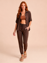 Load image into Gallery viewer, Model Front: Shirt Copa Brown UPF50+

