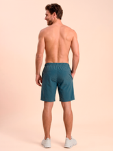 Load image into Gallery viewer, Model Back: Men's Board Shorts — Grey Tie-Dye, UPF50+
