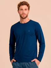 Load image into Gallery viewer, Gallery: Men's Long Sleeve Rash Guard — Cobalt Blue, UPF50+
