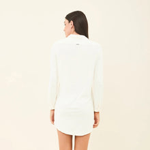 Load image into Gallery viewer, Model Back: Uv Line Shirtdress Shirtdress Copenhagen Fem Off White Upf50+
