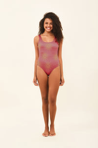 Shine One-Piece Swimwear - Mauve - UPF50+