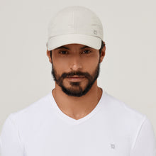 Load image into Gallery viewer, Model Front: Uv Line Caps Cap Uv Pro Masc Sand Upf50+
