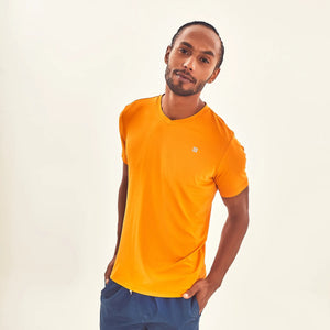 Long Sleeve Rash Guard Sport Fit Orange UPF50+