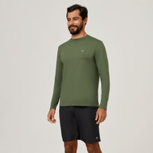 Load image into Gallery viewer, Image 02: Uv Line Rash Guard Longsleeve Uvpro Verde Militar Upf50+
