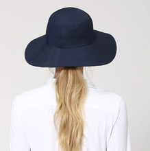 Load image into Gallery viewer, Model Back: Uv Line Floppy Hat Hat Lyon Nac L Fem Navy Blue Upf50+
